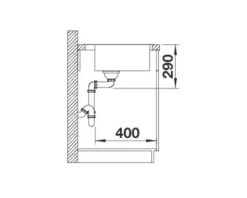 Spüle Blanco CLARON 500-IF/A 560 x 510 mm edelstahl 521633
