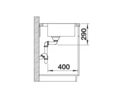 Spüle Blanco CLARON 400 -IF/A 460 x 510 mm edelstahl 521632