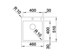 Spüle Blanco CLARON 400 -IF/A 460 x 510 mm edelstahl 521632