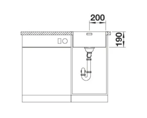 Spüle Blanco CLARON 400 -IF/A 460 x 510 mm edelstahl 521632