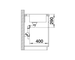 Spüle Blanco CLARON 700-IF/A 760 x 510 mm edelstahl 521634