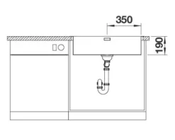 Spüle Blanco CLARON 700-IF/A 760 x 510 mm edelstahl 521634