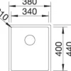 Spüle Blanco CLARON 340-IF 380 x 440 mm edelstahl 521570