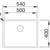 Spüle Blanco CLARON 500-IF 540 x 440 mm edelstahl 521576