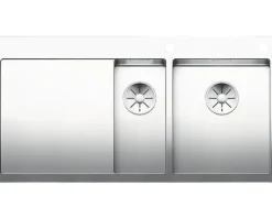 Spüle Blanco CLARON 6 S-IF 1000 x 510 mm edelstahl 521645 1 Spülbecken Mit Tropffläche Becken rechts Mit Restebecken Flächenbündige Optik