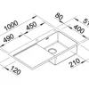 Spüle Blanco CLARON 5 S-IF 1000 x 510 mm edelstahl 521625 1 Spülbecken Mit Tropffläche Becken rechts Flächenbündige Optik