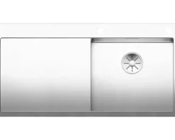 Spüle Blanco CLARON 5 S-IF 1000 x 510 mm edelstahl 521625 1 Spülbecken Mit Tropffläche Becken rechts Flächenbündige Optik