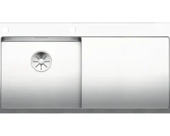 Spüle Blanco CLARON 5 S-IF 1000 x 510 mm edelstahl 521626 1 Spülbecken Mit Tropffläche Becken links Flächenbündige Optik