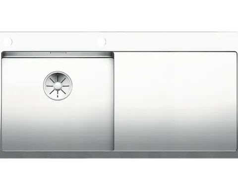 Spüle Blanco CLARON 5 S-IF 1000 x 510 mm edelstahl 521626 1 Spülbecken Mit Tropffläche Becken links Flächenbündige Optik