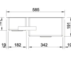 Spüle Blanco CLARON 340/180-U 585 x 440 mm edelstahl 521610