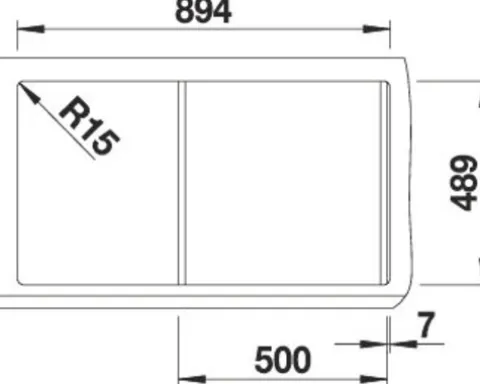 Spüle Blanco CLASSIC Pro 5 S-IF 915 x 510 mm edelstahl seidenglanz 523663
