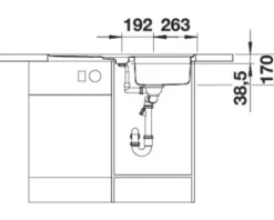 Spüle Blanco CLASSIC Pro 5 S-IF 915 x 510 mm edelstahl seidenglanz 523663