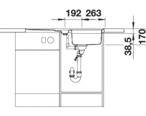 Spüle Blanco CLASSIC Pro 5 S-IF 915 x 510 mm edelstahl seidenglanz 523663