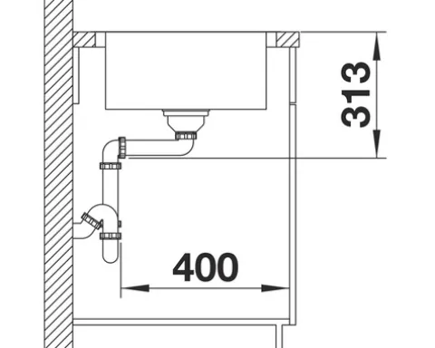 Spüle Blanco CLASSIMO 45 S-IF 860 x 500 mm edelstahl bürstfinish 525330 1 Spülbecken Ohne Tropffläche Becken rechts