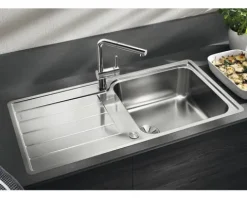 Spüle Blanco CLASSIMO XL 6 S-IF 1000 x 500 mm edelstahl bürstfinish 525327 1 Spülbecken Mit Tropffläche Becken rechts
