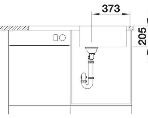 Spüle Blanco CLASSIMO XL 6 S-IF 1000 x 500 mm edelstahl bürstfinish 525327 1 Spülbecken Mit Tropffläche Becken rechts
