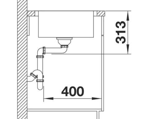 Spüle Blanco CLASSIMO XL 6 S-IF 1000 x 500 mm edelstahl bürstfinish 525327 1 Spülbecken Mit Tropffläche Becken rechts