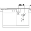 Spüle Blanco COLLECTIS 6 S 1000 x 510 mm anthrazit 523344 Becken rechts Mit Tropffläche Mit Restebecken