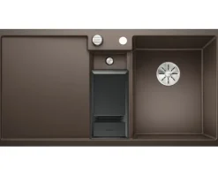 Spüle Blanco COLLECTIS 6 S 1000 x 510 mm cafe 523353 Becken rechts Mit Tropffläche Mit Restebecken