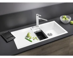 Spüle Blanco COLLECTIS 6 S 1000 x 510 mm felsgrau 523345 Becken rechts Mit Tropffläche Mit Restebecken
