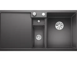 Spüle Blanco COLLECTIS 6 S 1000 x 510 mm felsgrau 523345 Becken rechts Mit Tropffläche Mit Restebecken