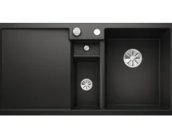 Spüle Blanco COLLECTIS 6 S 1000 x 510 mm schwarz 525866 1 Spülbecken Becken rechts Mit Restebecken Mit Tropffläche