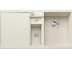 Spüle Blanco COLLECTIS 6 S 1000 x 510 mm softweiß 527058 1 Spülbecken Mit Tropffläche Becken rechts Mit Restebecken
