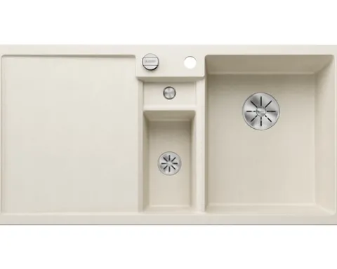 Spüle Blanco COLLECTIS 6 S 1000 x 510 mm softweiß 527058 1 Spülbecken Mit Tropffläche Becken rechts Mit Restebecken