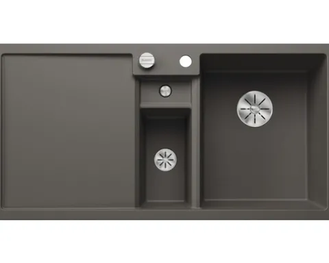Spüle Blanco COLLECTIS 6 S 1000 x 510 mm vulkangrau 527241 1 Spülbecken Mit Tropffläche Becken rechts Mit Restebecken