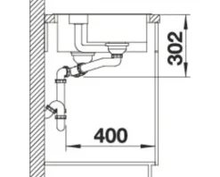 Spüle Blanco COLLECTIS 6 S 1000 x 510 mm vulkangrau 527241 1 Spülbecken Mit Tropffläche Becken rechts Mit Restebecken