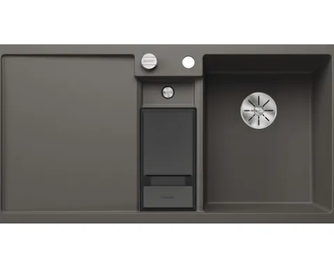 Spüle Blanco COLLECTIS 6 S 1000 x 510 mm vulkangrau 527241 1 Spülbecken Mit Tropffläche Becken rechts Mit Restebecken
