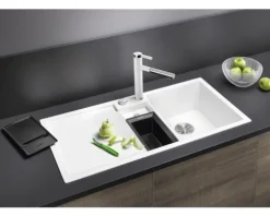 Spüle Blanco COLLECTIS 6 S 1000 x 510 mm weiß 523348 Becken rechts Mit Tropffläche Mit Restebecken