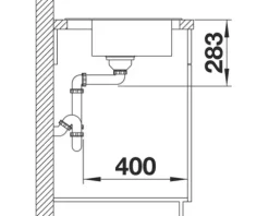 Spüle Blanco DANA 45 480 x 500 mm edelstahl naturfinish 525322