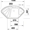 Spüle Blanco DELTA II-F 1056 x 575 mm edelstahl seidenglanz 523667