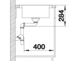 Spüle Blanco DINAS 45 S Mini 605 x 500 mm edelstahl bürstfinish 525123