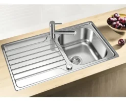Spüle Blanco DINAS 45 S 860 x 500 mm edelstahl bürstfinish 523378