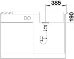 Spüle Blanco DINAS XL 6 S 1000 x 500 mm edelstahl bürstfinish 524255