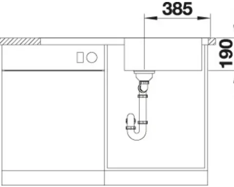 Spüle Blanco DINAS XL 6 S 1000 x 500 mm edelstahl bürstfinish 524255