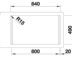 Spüle Blanco DIVON II 8-IF 860 x 510 mm edelstahl seidenglanz 521663
