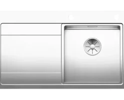 Spüle Blanco DIVON II 45 S-IF 860 x 510 mm edelstahl seidenglanz 521658 1 Spülbecken Mit Tropffläche Becken rechts Flächenbündige Optik