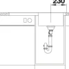 Spüle Blanco DIVON II 45 S-IF 860 x 510 mm edelstahl seidenglanz 521657 1 Spülbecken Mit Tropffläche Becken links Flächenbündige Optik