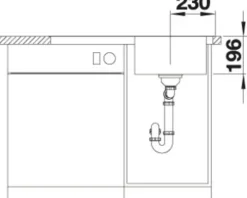 Spüle Blanco DIVON II 45 S-IF 860 x 510 mm edelstahl seidenglanz 521657 1 Spülbecken Mit Tropffläche Becken links Flächenbündige Optik