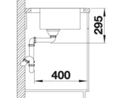 Spüle Blanco DIVON II 45 S-IF 860 x 510 mm edelstahl seidenglanz 521657 1 Spülbecken Mit Tropffläche Becken links Flächenbündige Optik