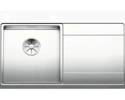 Spüle Blanco DIVON II 45 S-IF 860 x 510 mm edelstahl seidenglanz 521657 1 Spülbecken Mit Tropffläche Becken links Flächenbündige Optik