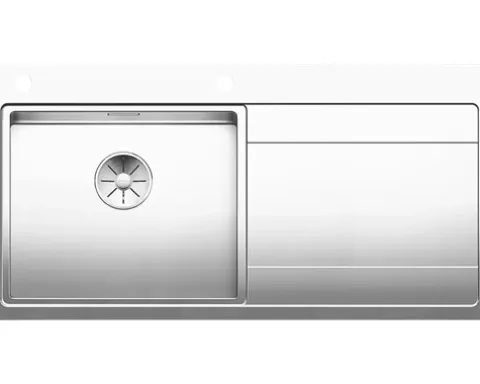 Spüle Blanco DIVON II 5 S-IF 1000 x 510 mm edelstahl seidenglanz 521659 1 Spülbecken Mit Tropffläche Becken links Flächenbündige Optik