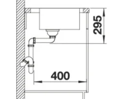 Spüle Blanco DIVON II 5 S-IF 1000 x 510 mm edelstahl seidenglanz 521659 1 Spülbecken Mit Tropffläche Becken links Flächenbündige Optik