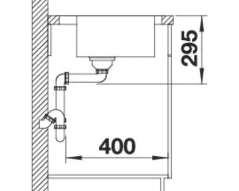 Spüle Blanco DIVON II 5 S-IF 1000 x 510 mm edelstahl seidenglanz 521659 1 Spülbecken Mit Tropffläche Becken links Flächenbündige Optik