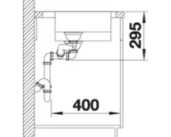 Spüle Blanco DIVON II 6 S-IF 1000 x 510 mm edelstahl seidenglanz 521661 1 Spülbecken Mit Tropffläche Becken links Mit Restebecken Flächenbündige Optik