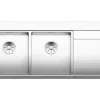 Spüle Blanco DIVON II 8 S-IF 1160 x 510 mm edelstahl seidenglanz 521664 2 Spülbecken Mit Tropffläche Becken links Flächenbündige Optik