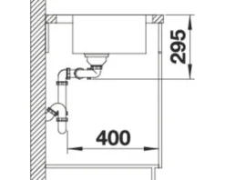 Spüle Blanco DIVON II 8 S-IF 1160 x 510 mm edelstahl seidenglanz 521664 2 Spülbecken Mit Tropffläche Becken links Flächenbündige Optik